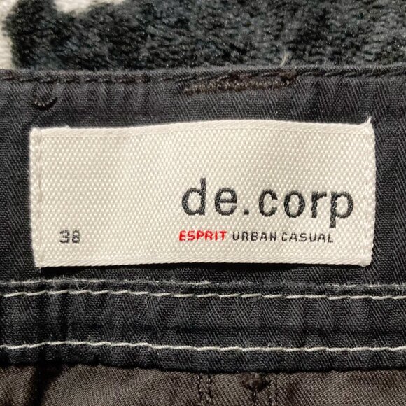 DE.CORP Dark cocoa brown 100% cotton a-line skirt Y2K utilitarian SMALL MEDIUM - Picture 2 of 15